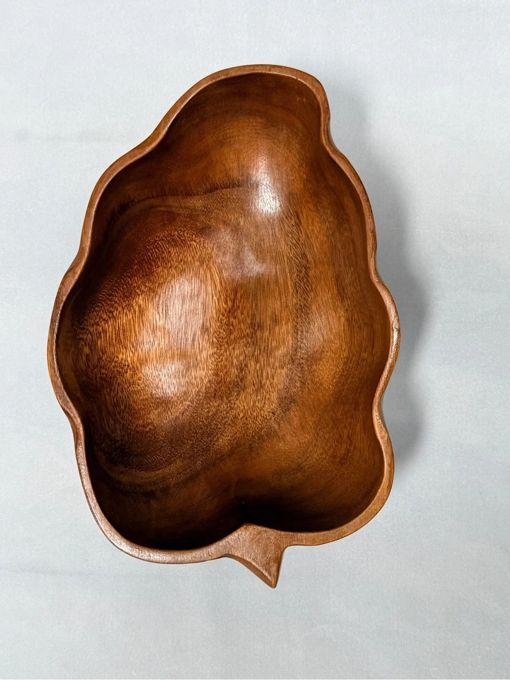 Vintage Mid-century style handcrafted wooden 7 piece salad bowl set.